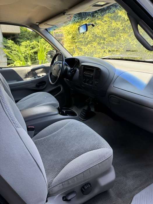 Shampooed seats and clean centre console after mobile detailing in Kelowna, BC