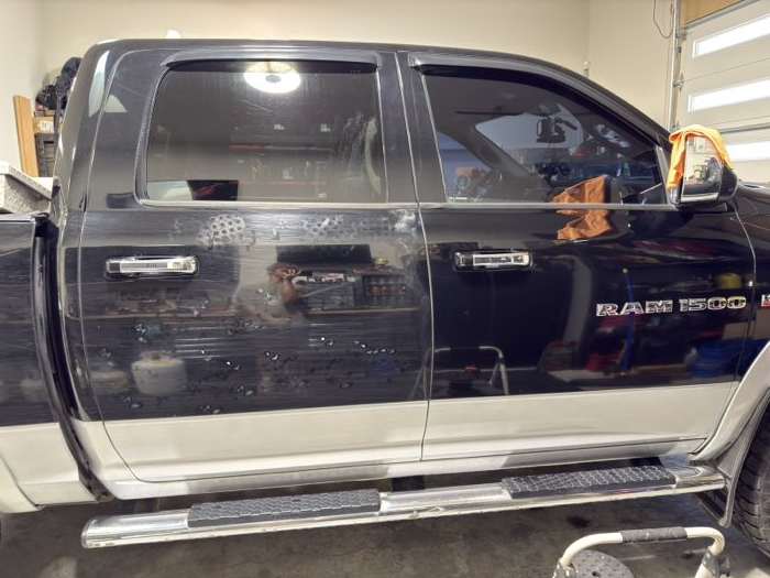 Swirl marks lifted from dark paint — paint correction Kelowna, BC