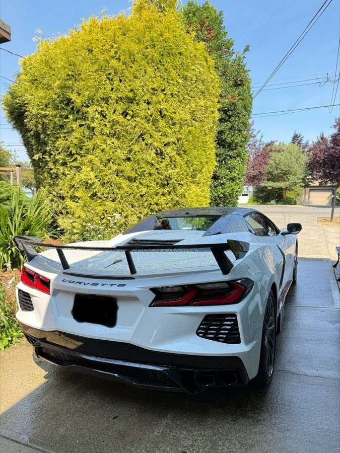 Ceramic-coated Corvette rear — ceramic coating Kelowna